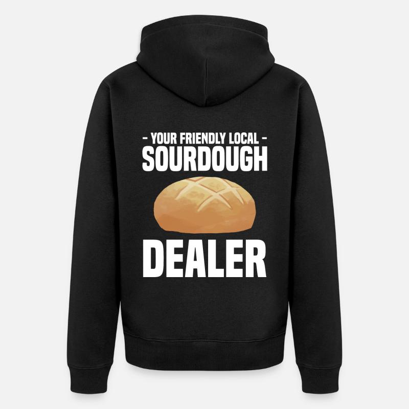 Sauerteig - Unisex Premium Bio Zip Hoodie - Schwarz