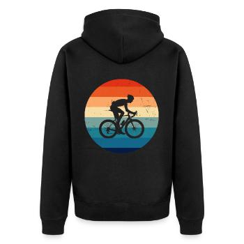 Vélo de route Cyclisme de route Hommes Vélo de route femme - Veste à capuche bio Premium Unisexe - noir - Dos - Nico (187cm)