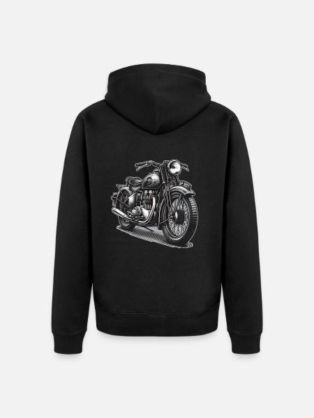 Motorcycle Design - Unisex Premium Organic Zip Hoodie - black