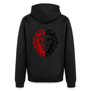Tête de lion - Veste à capuche bio Premium Unisexe - noir - Dos - Nico (187cm)