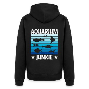 Drôle d’amateur d’aquarium disant citation du propriétaire de l’aquarium - Veste à capuche bio Premium Unisexe - noir - Dos - Nico (187cm)