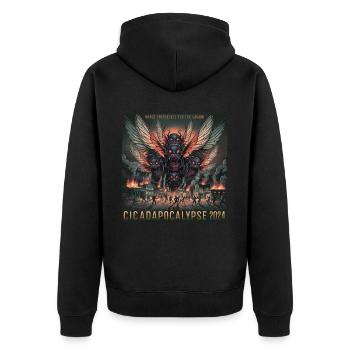 Film Horreur Cigales 2024 - Veste à capuche bio Premium Unisexe - noir - Dos - Nico (187cm)