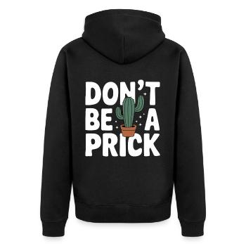 Cactus Cacti Desert Plant - Unisex Premium Organic Zip Hoodie - black - Back - Nico (187cm)