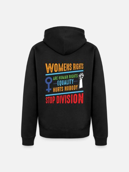 Women's Equality Day - Unisex Premium Organic Zip Hoodie - black