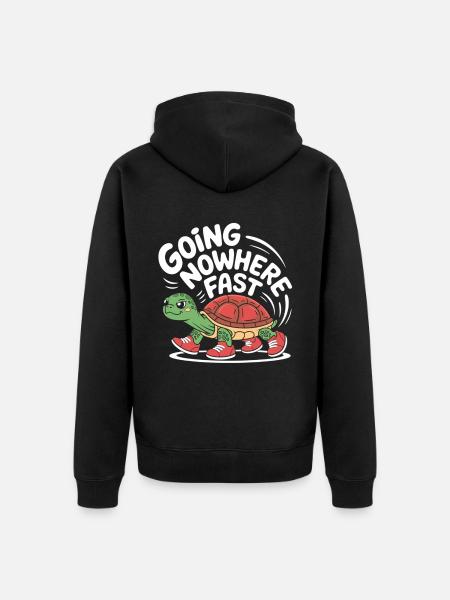 Turtle pace in style - Unisex Premium Organic Zip Hoodie - black