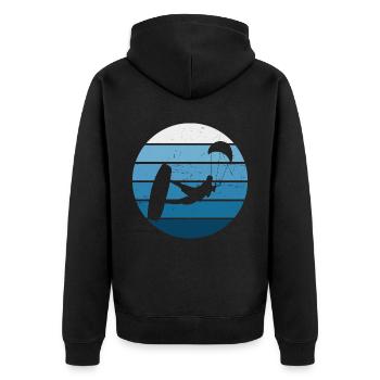 Kitesurf Kitesurf Kitesurf Kitesurfer Hommes - Veste à capuche bio Premium Unisexe - noir - Dos - Nico (187cm)