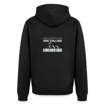 Les montagnes appellent - je dois y aller - Veste à capuche bio Premium Unisexe - noir - Dos - Nico (187cm)
