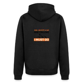 Les montagnes appellent - je dois y aller - Veste à capuche bio Premium Unisexe - noir - Dos - Nico (187cm)
