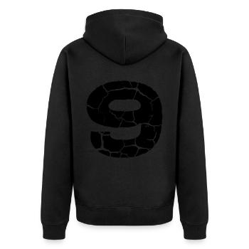 Maillot à 9 chiffres - Veste à capuche bio Premium Unisexe - noir - Dos - Nico (187cm)