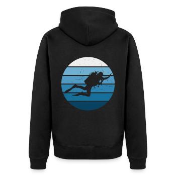 Plongée libre Tauchen Plongée sous-marine Tauchen Plongée - Veste à capuche bio Premium Unisexe - noir - Dos - Nico (187cm)