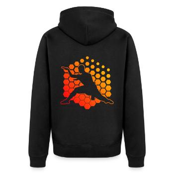 Arts martiaux féminins masculins Wushu Kung Fu Kungfu - Veste à capuche bio Premium Unisexe - noir - Dos - Nico (187cm)