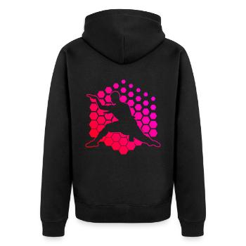 Kungfu Hommes Femmes Arts Martiaux Wushu Kung Fu - Veste à capuche bio Premium Unisexe - noir - Dos - Nico (187cm)