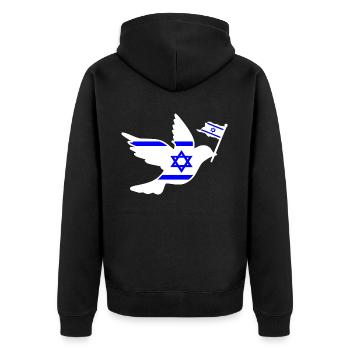 Israel - Veste à capuche bio Premium Unisexe - noir - Dos - Nico (187cm)