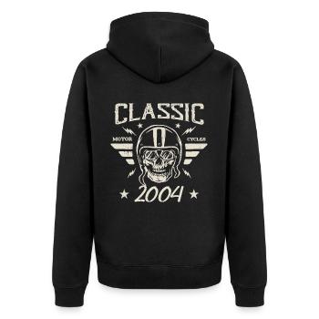Cadeau D’anniversaire Classique Vintage Né en 2004 - Veste à capuche bio Premium Unisexe - noir - Dos - Nico (187cm)