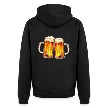 Chopes à bière Chopes à bière Verres à bière Bière à boire de l’alcool - Veste à capuche bio Premium Unisexe - noir - Dos - Nico (187cm)