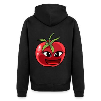 Tomate, Tomates, Légumes, Jardinier amateur, Cuisinier - Veste à capuche bio Premium Unisexe - noir - Dos - Nico (187cm)