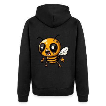 Bee Halloween Zombie - Unisex Premium Organic Zip Hoodie - black - Back - Nico (187cm)
