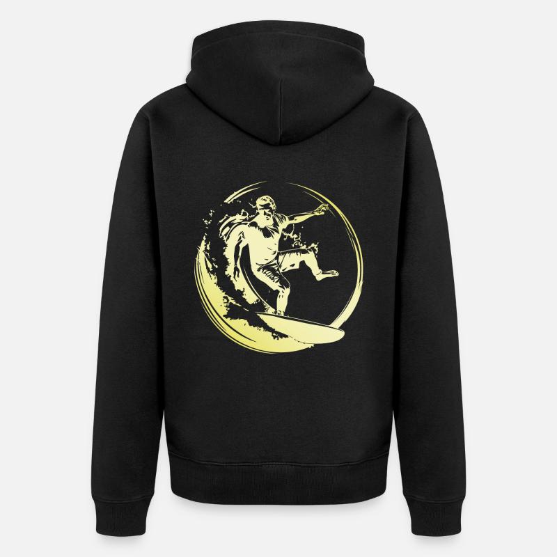 Surfeur Homme - Veste à capuche bio Premium Unisexe - noir