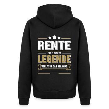 Retirement: A real legend leaves the site - Unisex Premium Organic Zip Hoodie - black - Back - Nico (187cm)