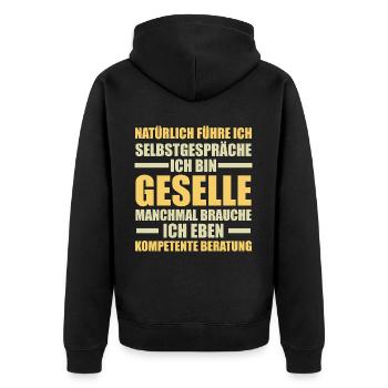 Compagnon Artisanat Certificat de compagnon Cadeau - Veste à capuche bio Premium Unisexe - noir - Dos - Nico (187cm)