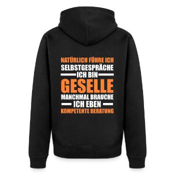 Compagnon Artisanat Certificat de compagnon Cadeau - Veste à capuche bio Premium Unisexe - noir - Dos - Nico (187cm)