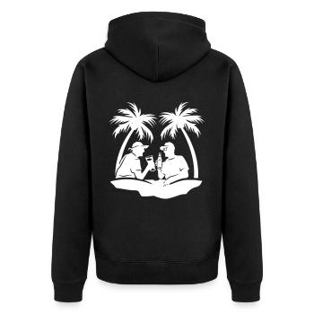 Boissons de l’équipe de Palm Tree Holiday - Veste à capuche bio Premium Unisexe - noir - Dos - Nico (187cm)