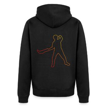 Pelote Pelota vasca Femmes Basque Pelote Hommes - Veste à capuche bio Premium Unisexe - noir - Dos - Nico (187cm)