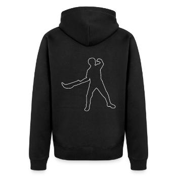 Pelota vasca Basque Pelota Jai Alai Pelota - Unisex Premium Bio Zip Hoodie - Schwarz - Hinten - Nico (187cm)