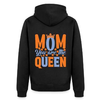Mom Mother's Day Gift Idea Pregnant - Unisex Premium Organic Zip Hoodie - black - Back - Nico (187cm)
