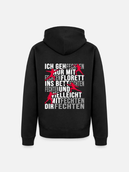 fechten fechter degen florett - Unisex Premium Bio Zip Hoodie - Schwarz