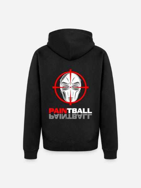 paintball paintballer gotcha - Unisex Premium Organic Zip Hoodie - black