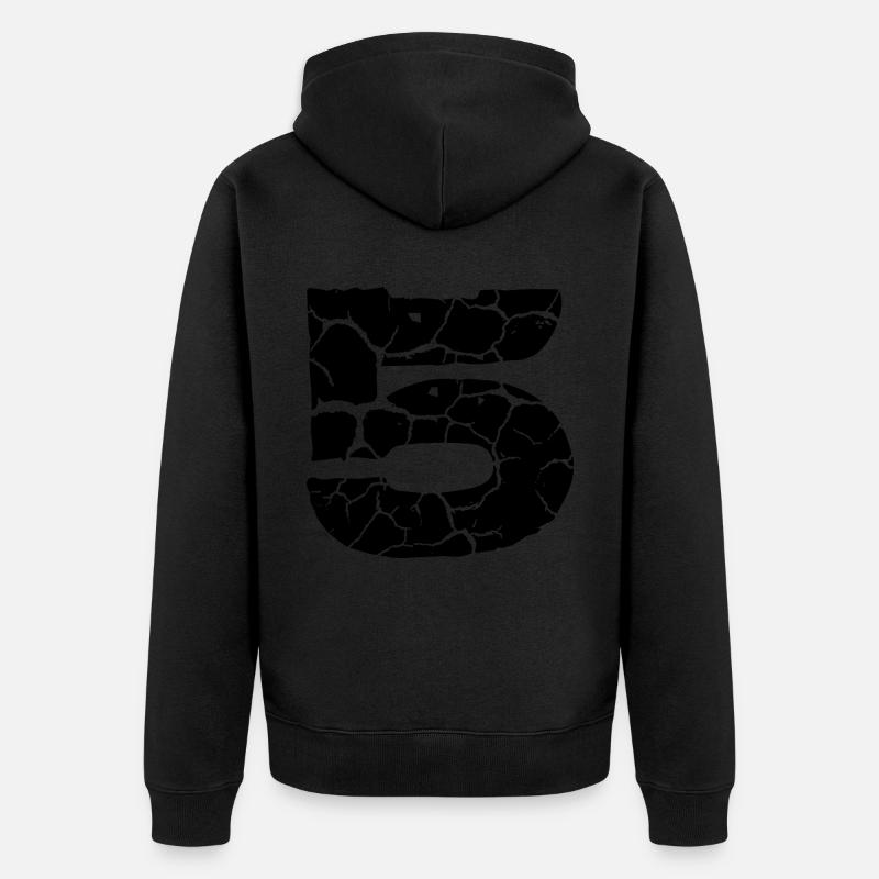 Maillot numéro 5 - Veste à capuche bio Premium Unisexe - noir