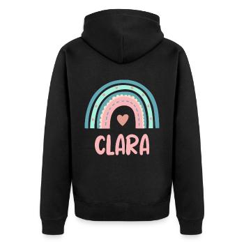 Clara Nom Rainbow Baby - Veste à capuche bio Premium Unisexe - noir - Dos - Nico (187cm)