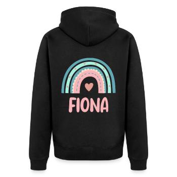 Fiona Nom Rainbow Baby - Veste à capuche bio Premium Unisexe - noir - Dos - Nico (187cm)