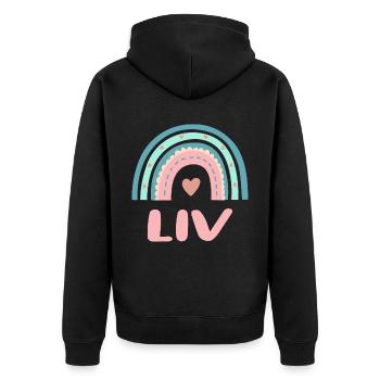 Liv Nom Rainbow Baby - Veste à capuche bio Premium Unisexe - noir - Dos - Nico (187cm)