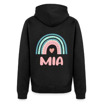 Mia Nom Rainbow Baby - Veste à capuche bio Premium Unisexe - noir - Dos - Nico (187cm)