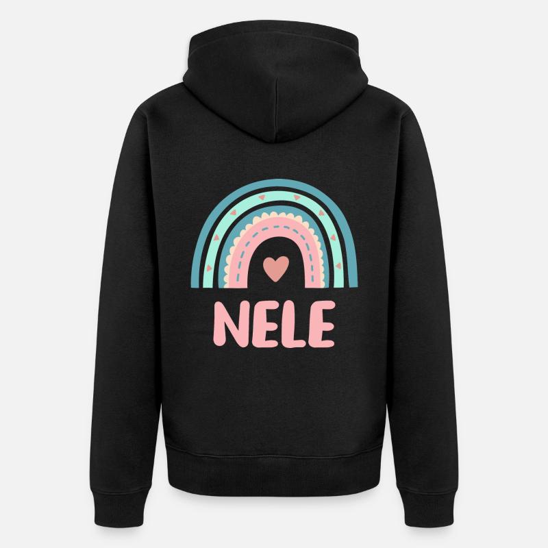 Nele Nom Rainbow Baby - Veste à capuche bio Premium Unisexe - noir