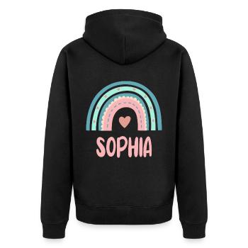 Sophia Nom Rainbow Baby - Veste à capuche bio Premium Unisexe - noir - Dos - Nico (187cm)