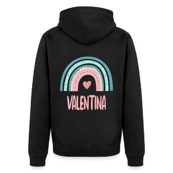 Valentina Nom Rainbow Baby - Veste à capuche bio Premium Unisexe - noir - Dos - Nico (187cm)