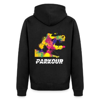 parkour - Veste à capuche bio Premium Unisexe - noir - Dos - Nico (187cm)