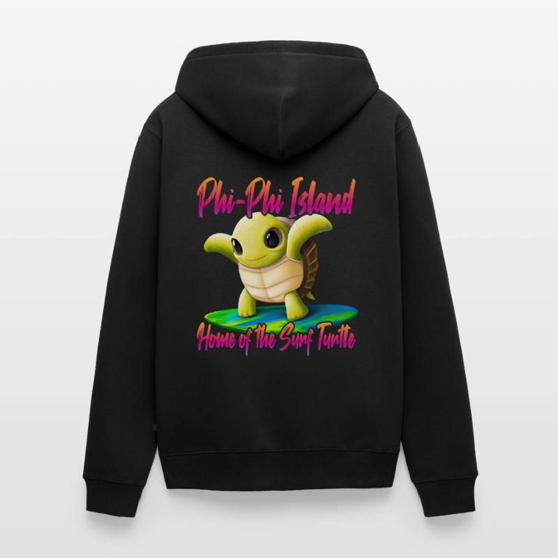 Phi Phi Islands Surf Turtle Unisex Premium Bio Zip Hoodie