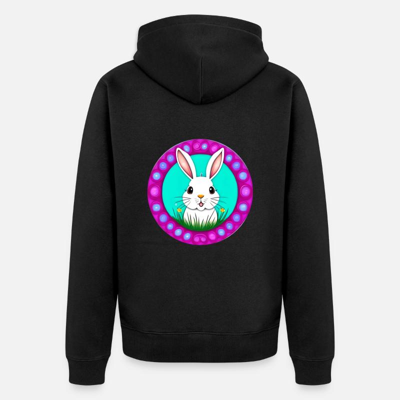 Easter with Easter - Unisex Premium Organic Zip Hoodie - black