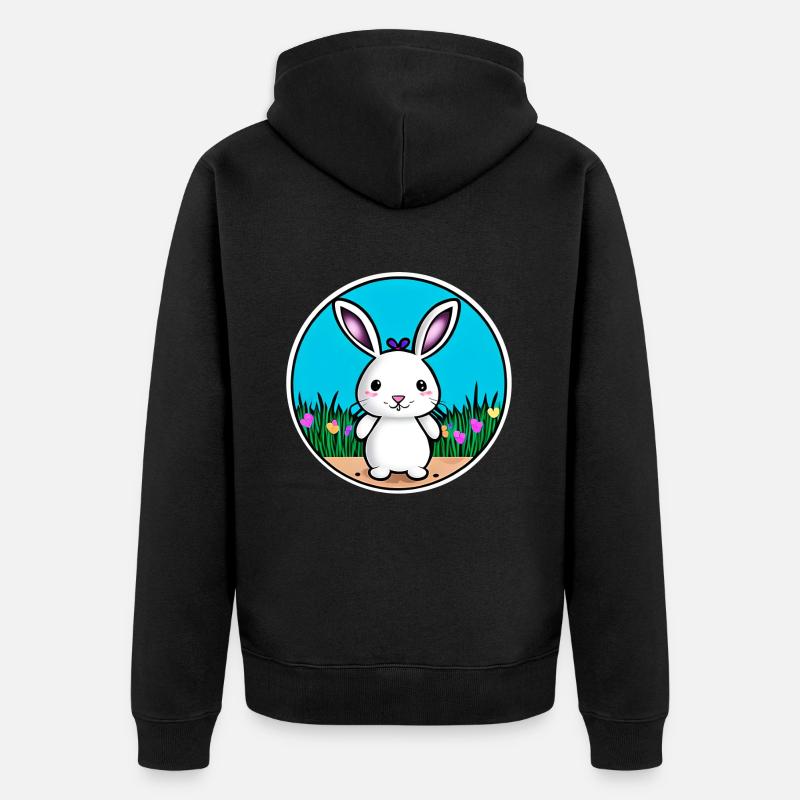 Little Easter White - Unisex Premium Organic Zip Hoodie - black