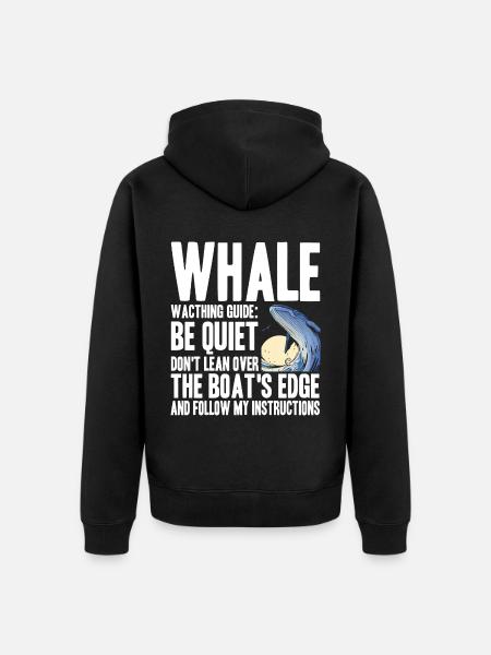Wale beobachten - Unisex Premium Bio Zip Hoodie - Schwarz