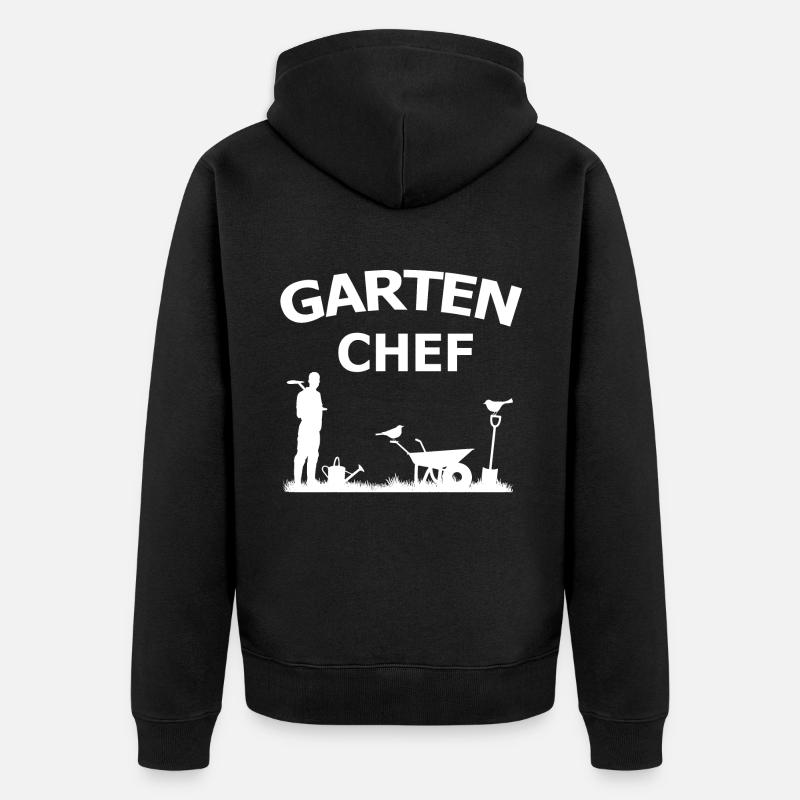 Gartenchef - Unisex Premium Bio Zip Hoodie - Schwarz