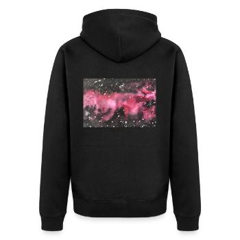 Nébuleuse de la Galaxie Nébuleuse Nébuleuse Nerd Astronomie espace - Veste à capuche bio Premium Unisexe - noir - Dos - Nico (187cm)