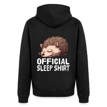 Chemise de nuit officielle Hedgehog - Veste à capuche bio Premium Unisexe - noir - Dos - Nico (187cm)