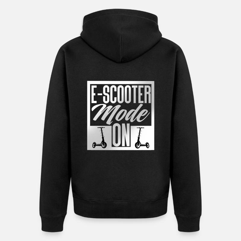 E Scooter Roller Elektroroller - Unisex Premium Bio Zip Hoodie - Schwarz