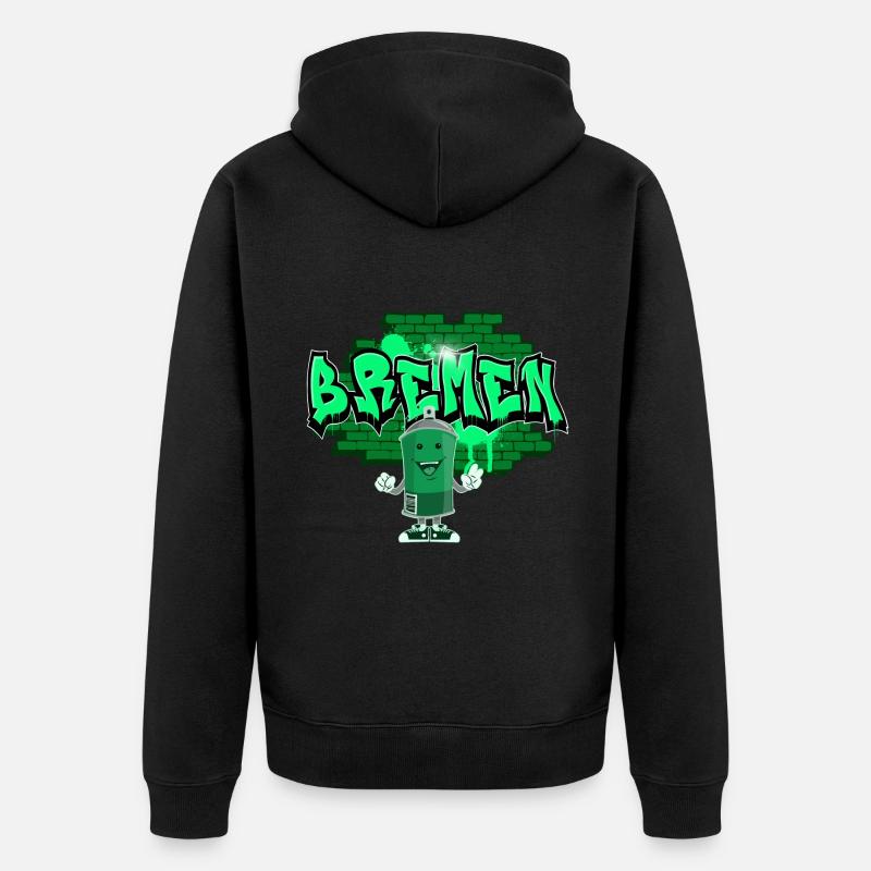 Brême Graffiti - Veste à capuche bio Premium Unisexe - noir