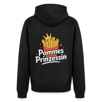 Frites, frites, restauration rapide - Veste à capuche bio Premium Unisexe - noir - Dos - Nico (187cm)